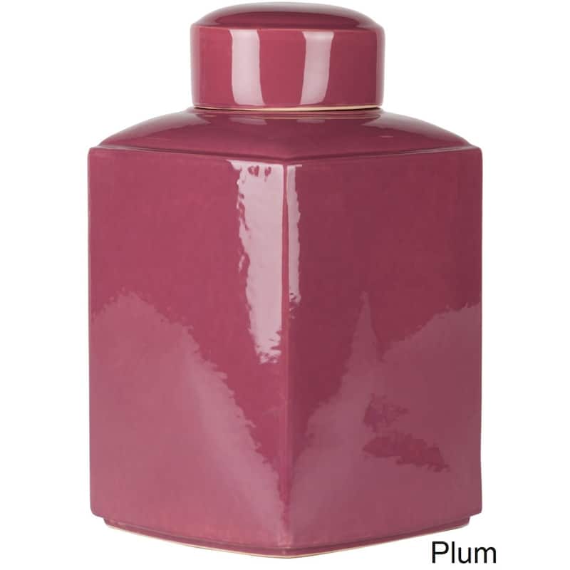 Juliet Ceramic Small Size Decorative Accent Jar - Purple