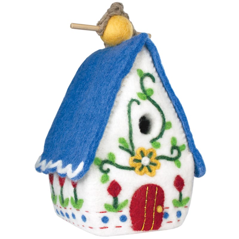 Handmade Wild Woolies Felt Sweet Homes Birdhouses, (Nepal) -