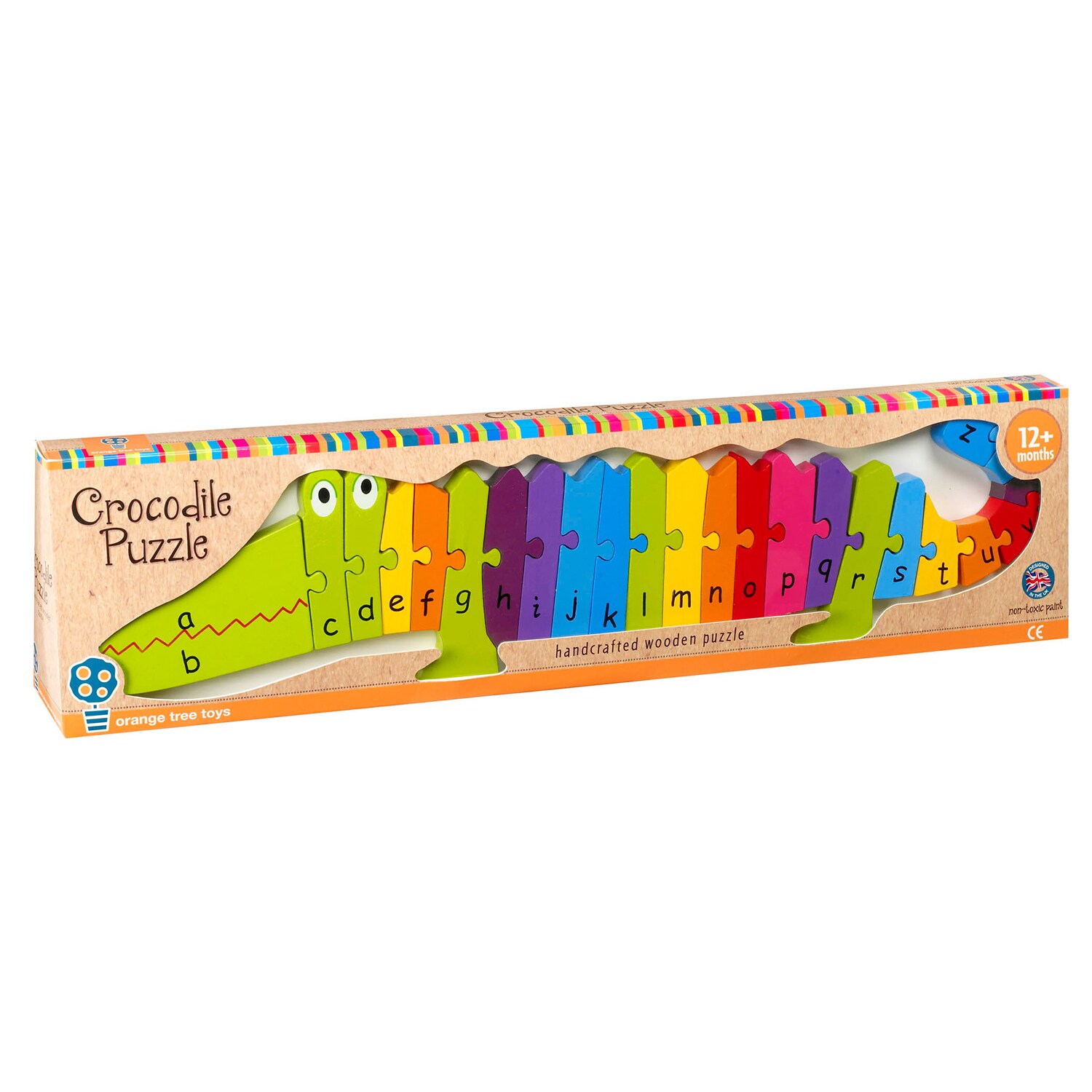 wooden crocodile alphabet puzzle