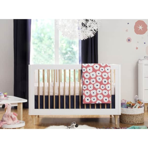 slide 2 of 6, Babyletto In Bloom 5-piece Set Sheet Includes Skirt, Play Blanket, Pad Cover & Wall Decal