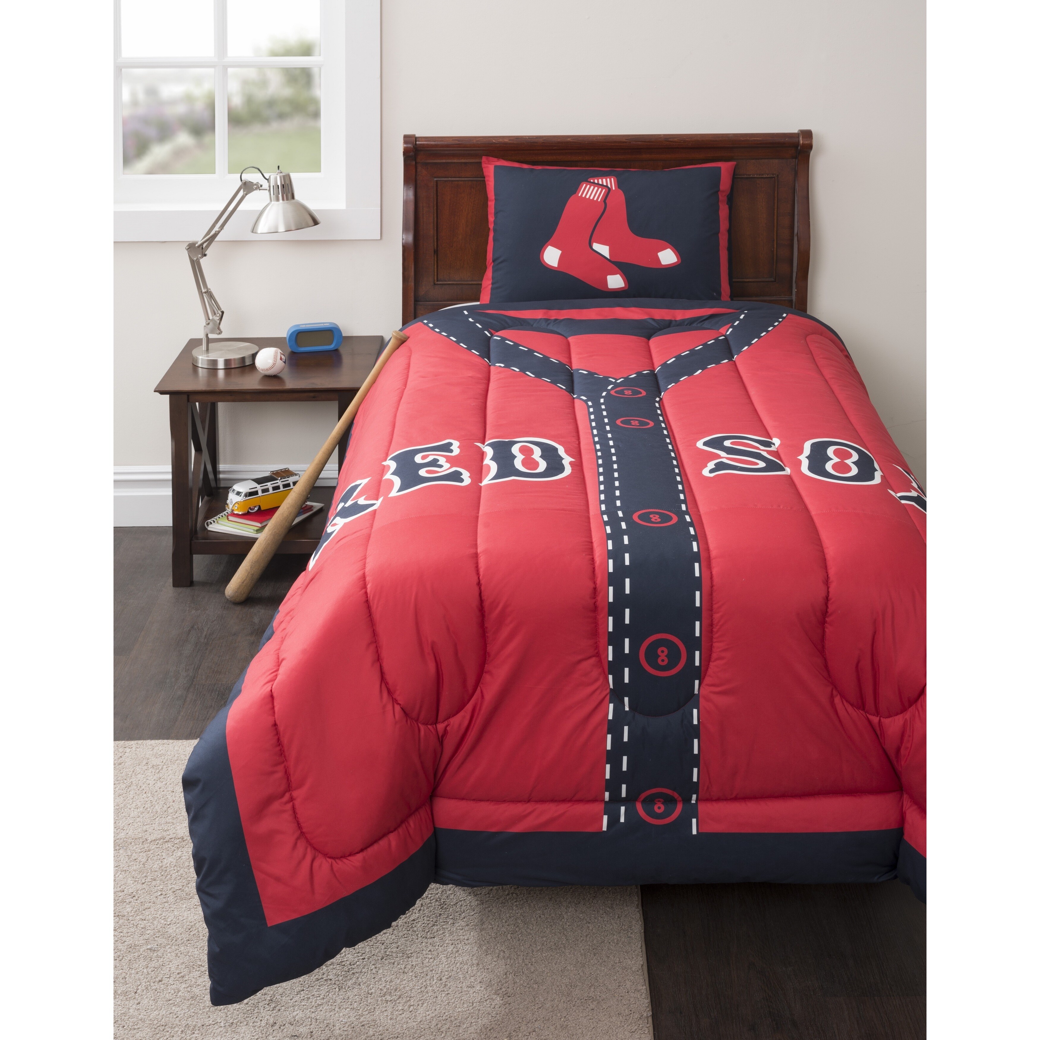 Mlb Boston Red Sox Twin 2 Piece Comforter Set Overstock 11776325