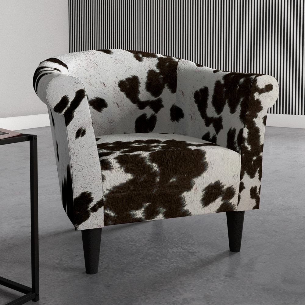 The Gray Barn Goddard Cowhide Print Accent Chair