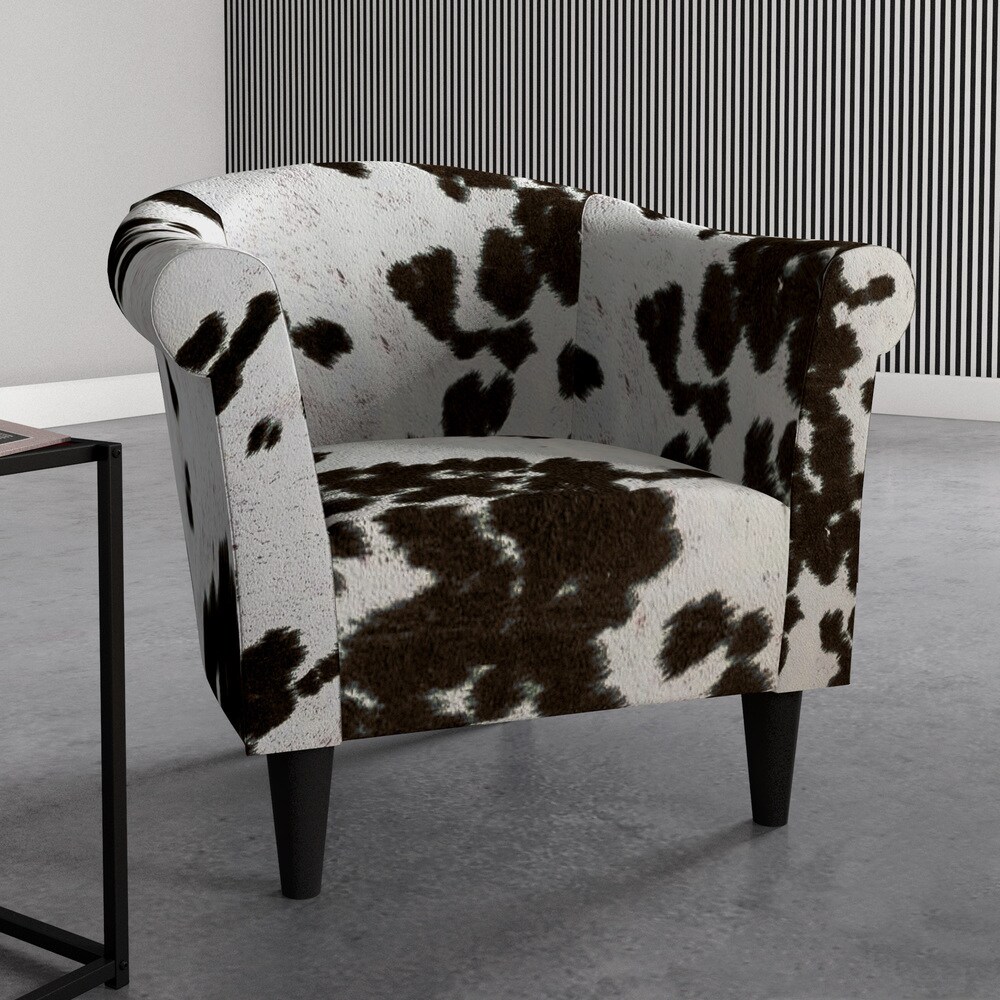 The Gray Barn  Goddard Cowhide Print Accent Chair (Silver)