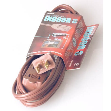 Coleman Cable 09401 6 16/2 Brown Indoor Cube Tap Extension Cord (Power cables)