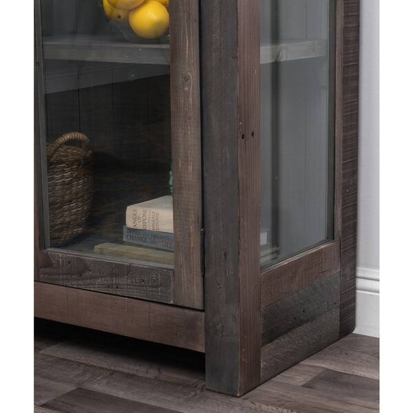 Oscar Grey Reclaimed Wood Curio by Kosas Home Bed Bath