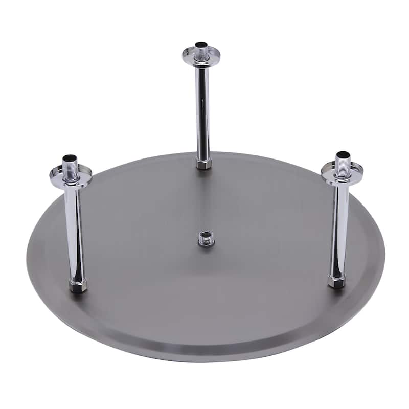 ALFI brand Brushed Solid Stainless Steel 20-inch Round Ultra Thin Rain Shower Head