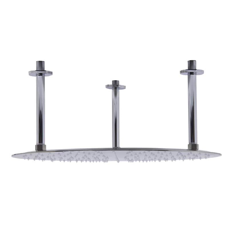 ALFI brand Brushed Solid Stainless Steel 20-inch Round Ultra Thin Rain Shower Head