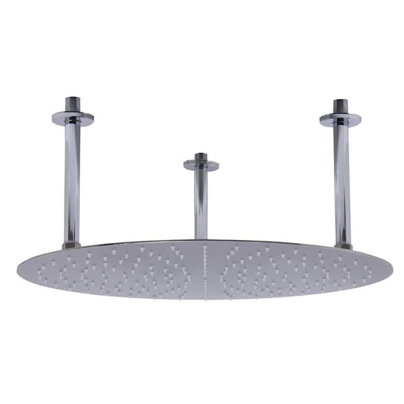 ALFI brand Brushed Solid Stainless Steel 20-inch Round Ultra Thin Rain Shower Head