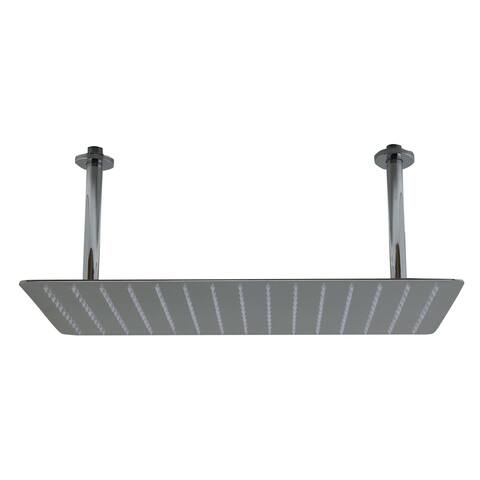 ALFI brand 20-inch Rectangular Brushed Stainless Steel Ultra Thin Rain Shower Head