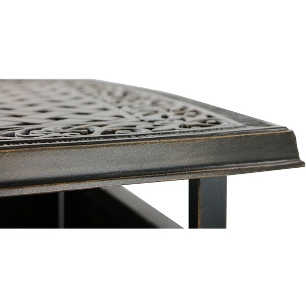 hanover traditions cast top umbrella side table