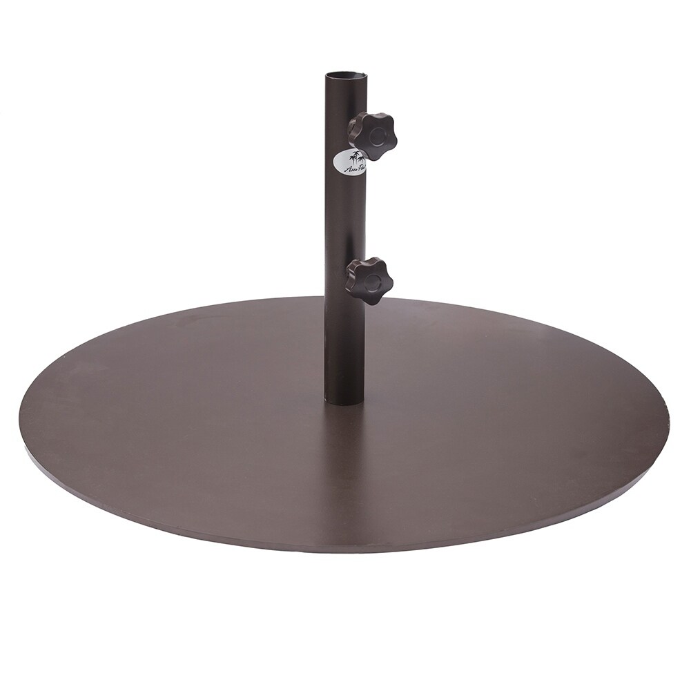 Shop Black Friday Deals On Abba Patio Brown Steel 28 Inch Round Market Umbrella Base Overstock 11778434