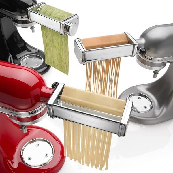 Kitchenaid Ksmpra Pasta Roller And Cutter Set Stand Mixer Accessory 3 Piece Overstock 11779044