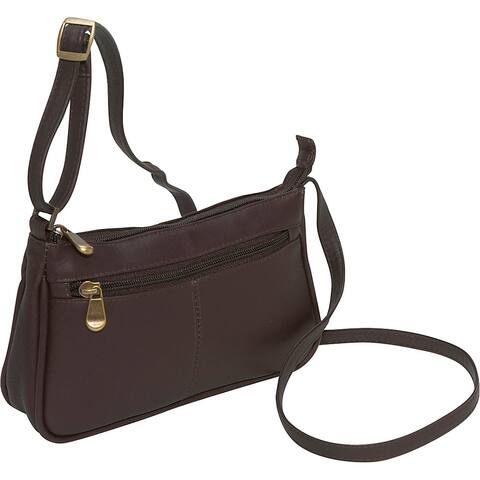 LeDonne Leather Top Zip Mini Crossbody Handbag