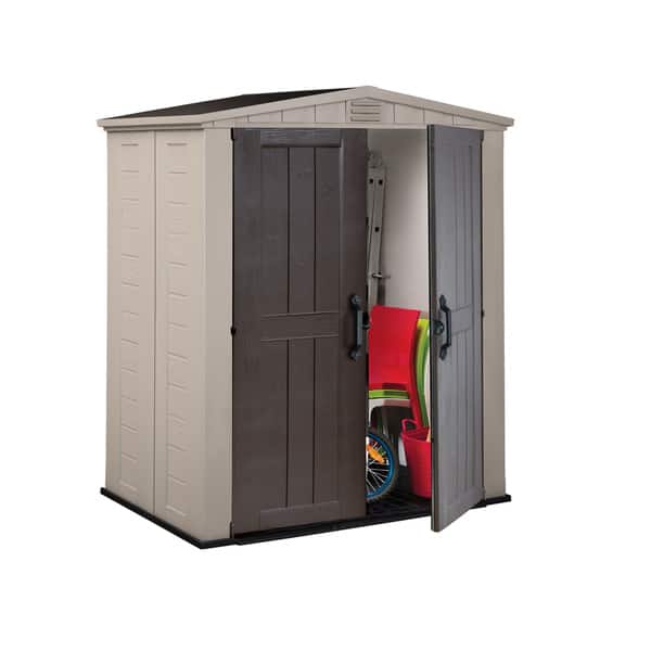 Keter Factor Large x 3 ft. Outdoor Storage Shed Perfect to Store Patio Furniture, Tools and Accessories - On Sale Bed Bath & Beyond - 11780569