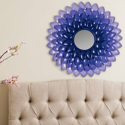 SAFAVIEH Chrissy Retro Purple Gradient 27-inch Decorative Mirror - 27" W x 27" D x 1.5" H