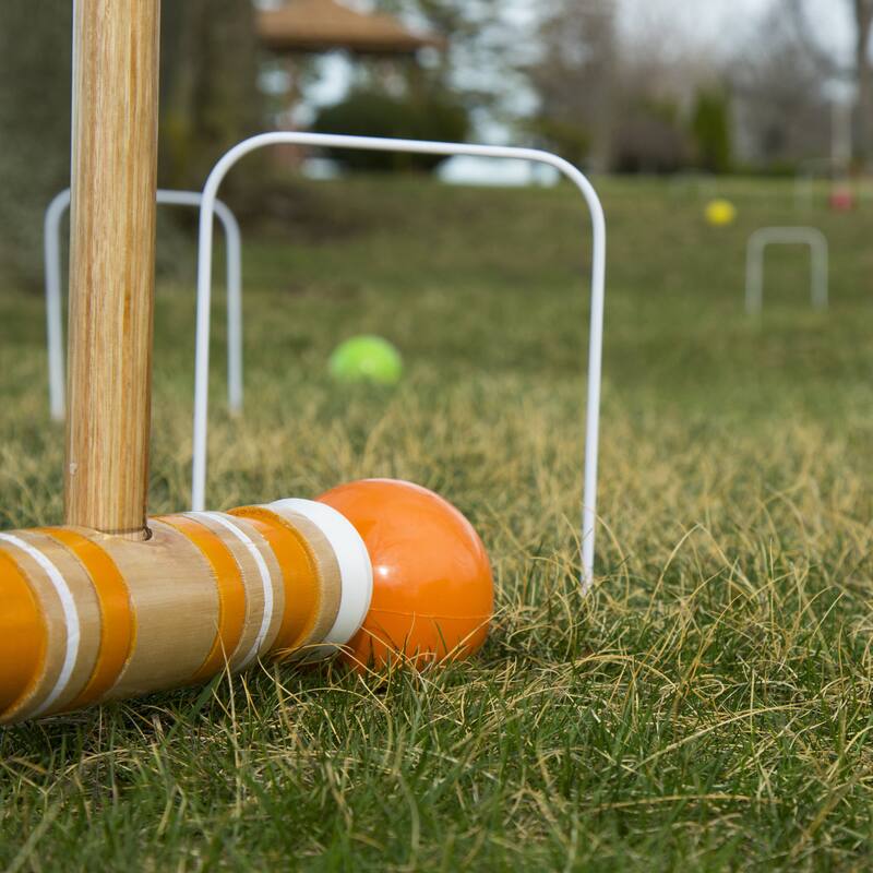 Hey! Play! Complete Croquet Set with Carrying Case - Multicolor - 3" Ball