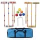 preview thumbnail 1 of 2, Hey! Play! Complete Croquet Set with Carrying Case - Multicolor - 3" Ball