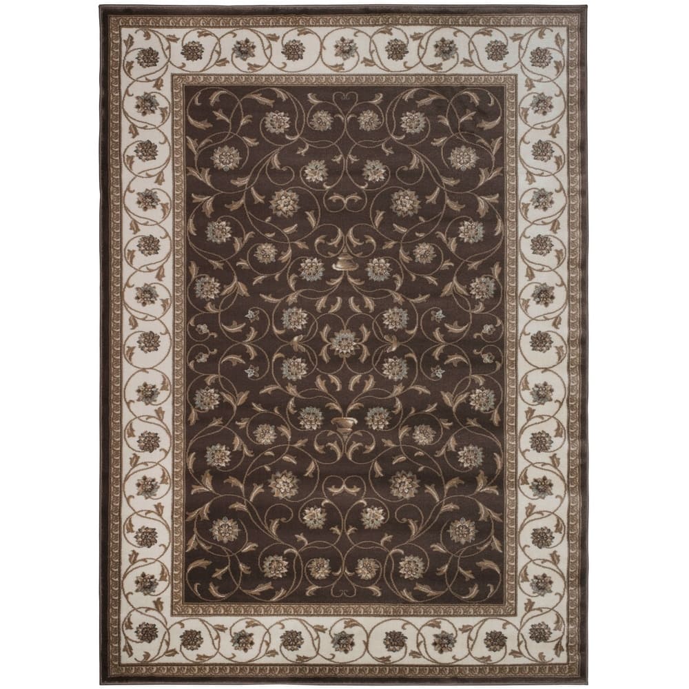 Admire Home Living Plaza Floral Scroll Area Rug