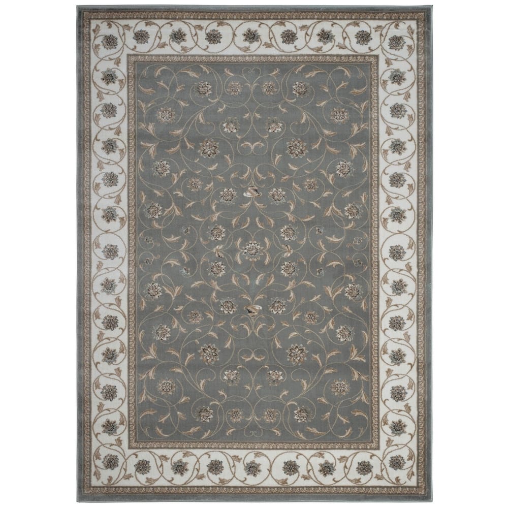 Admire Home Living Plaza Floral Scroll Area Rug