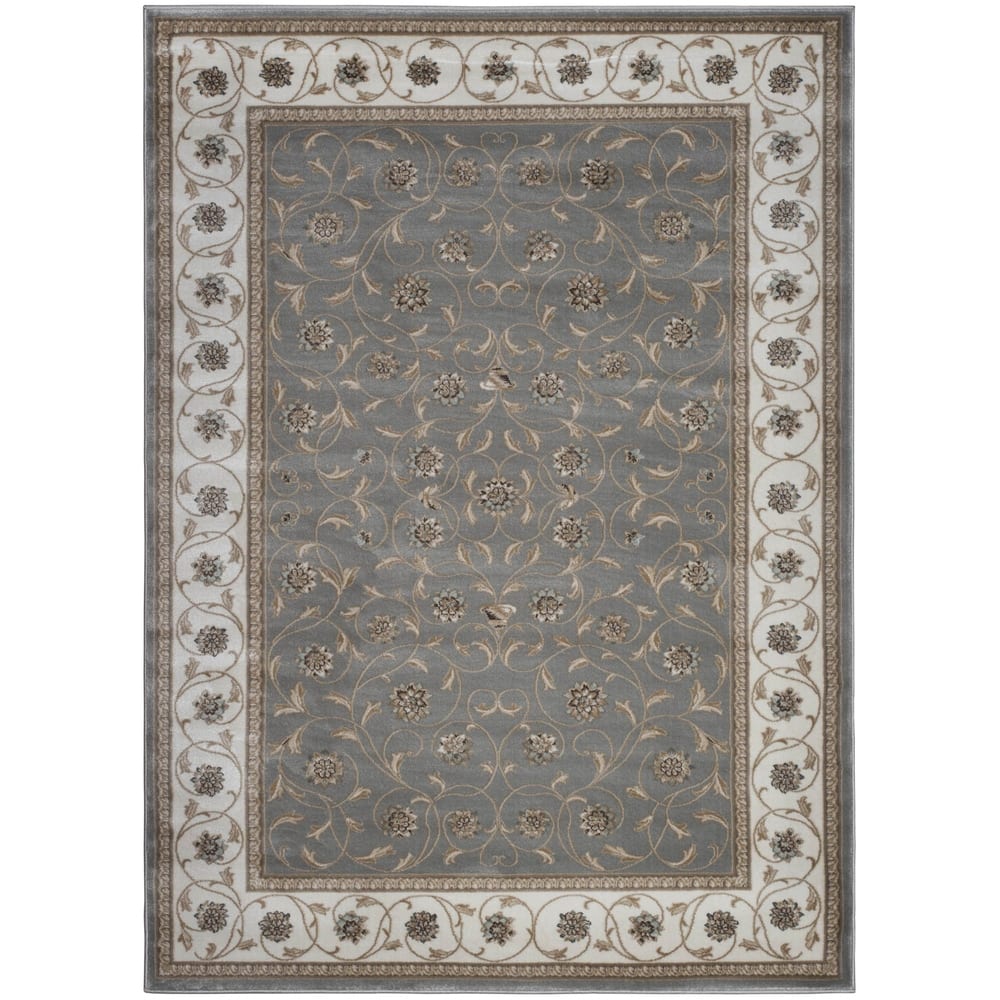 Admire Home Living Plaza Floral Scroll Area Rug