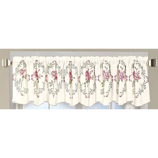 Shop Serenta Embroidered Rose Valance Free Shipping On Orders Over