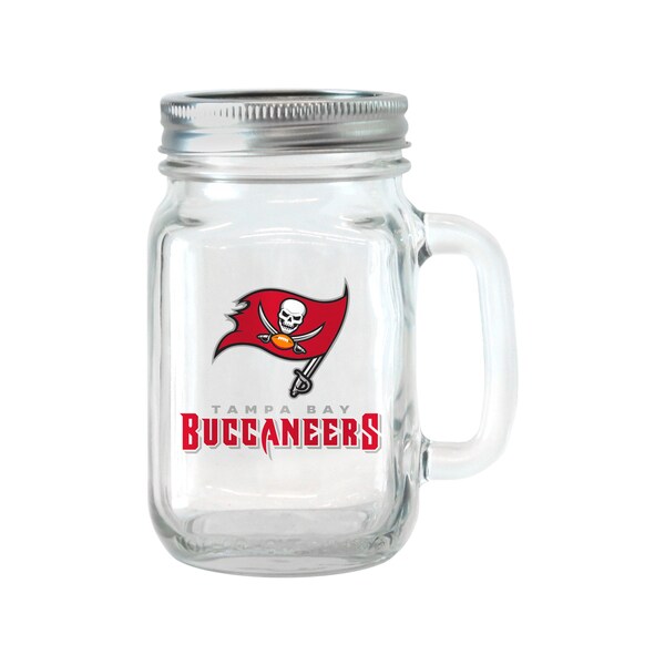 Tampa Bay Buccaneers 16-ounce Glass Mason Jar Set