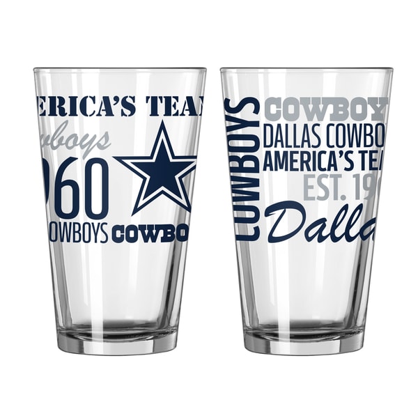 Dallas Cowboys 16-Ounce Spirit Pint Glass Set. Opens flyout.