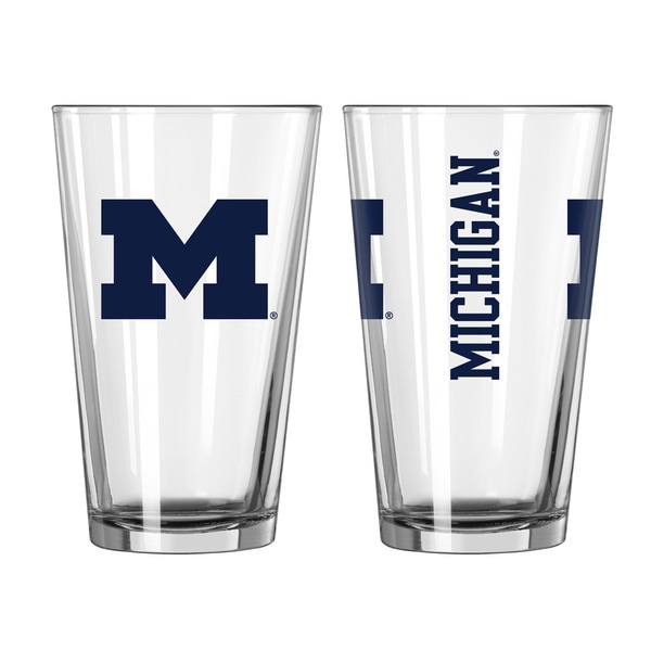 University of Michigan Wolverines Game Day Pint Glass (Set of 2)