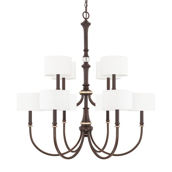 Shop Capital Lighting Asher Collection 10-light Champagne Bronze ...