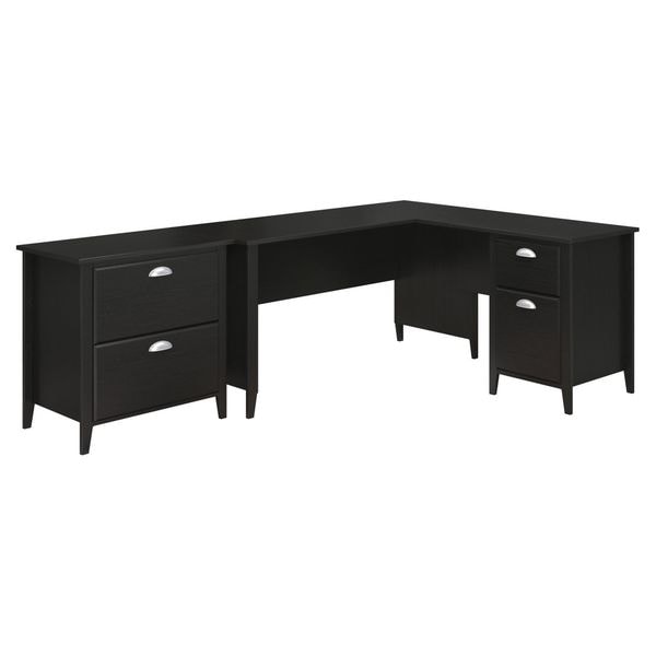 Connecticut L Desk with Filing from kathy ireland Home by Bush Furniture