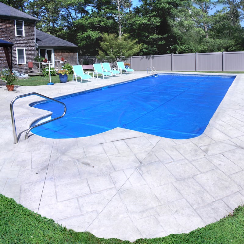 Pool Mate Premium 10-Year Blue/Silver Solar Blanket for In-ground Swimming Pool