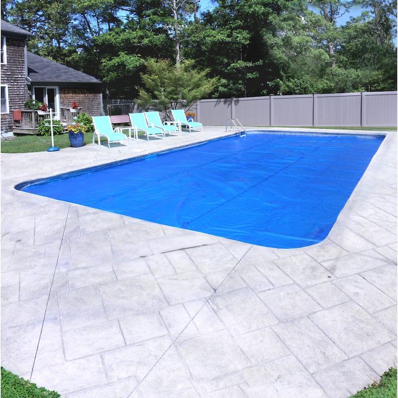 Pool Mate Deluxe 3-Year Blue Solar Blanket for In-Ground Swimming Pools - Rectangle - 16 Feet x 32 Feet