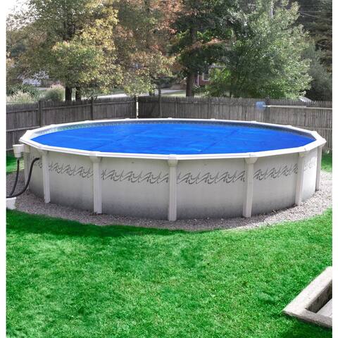 Pool Mate Deluxe 5-year Blue/Silver Polypropylene Above Ground Swimming Pool Solar Blanket