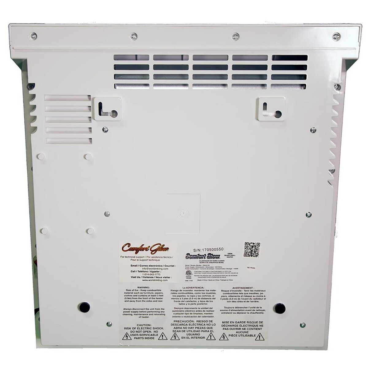 Shop Comfort Glow 5200btu Quartz Wall Heater White Free
