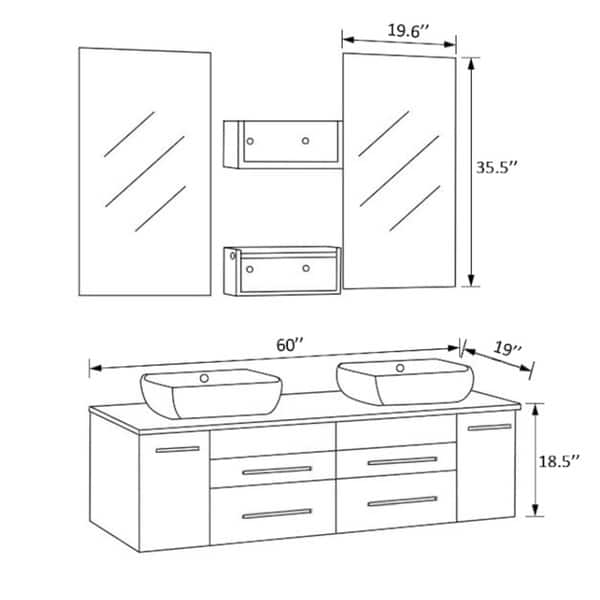 Belvedere Grey 30-inch Bathroom Vanity with Marble Top - Bed Bath