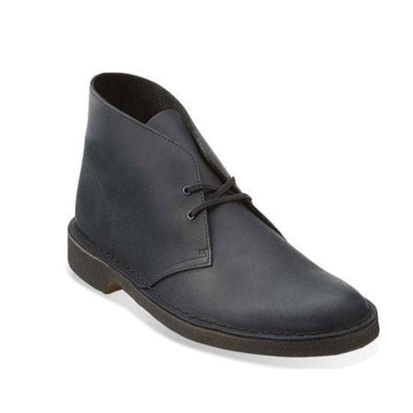clarks originals desert boot black smooth leather