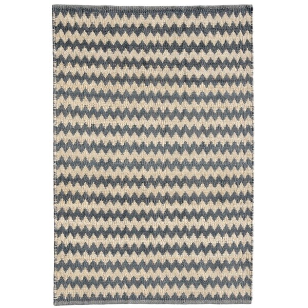 Chevron Handwoven Grey Jute Rug