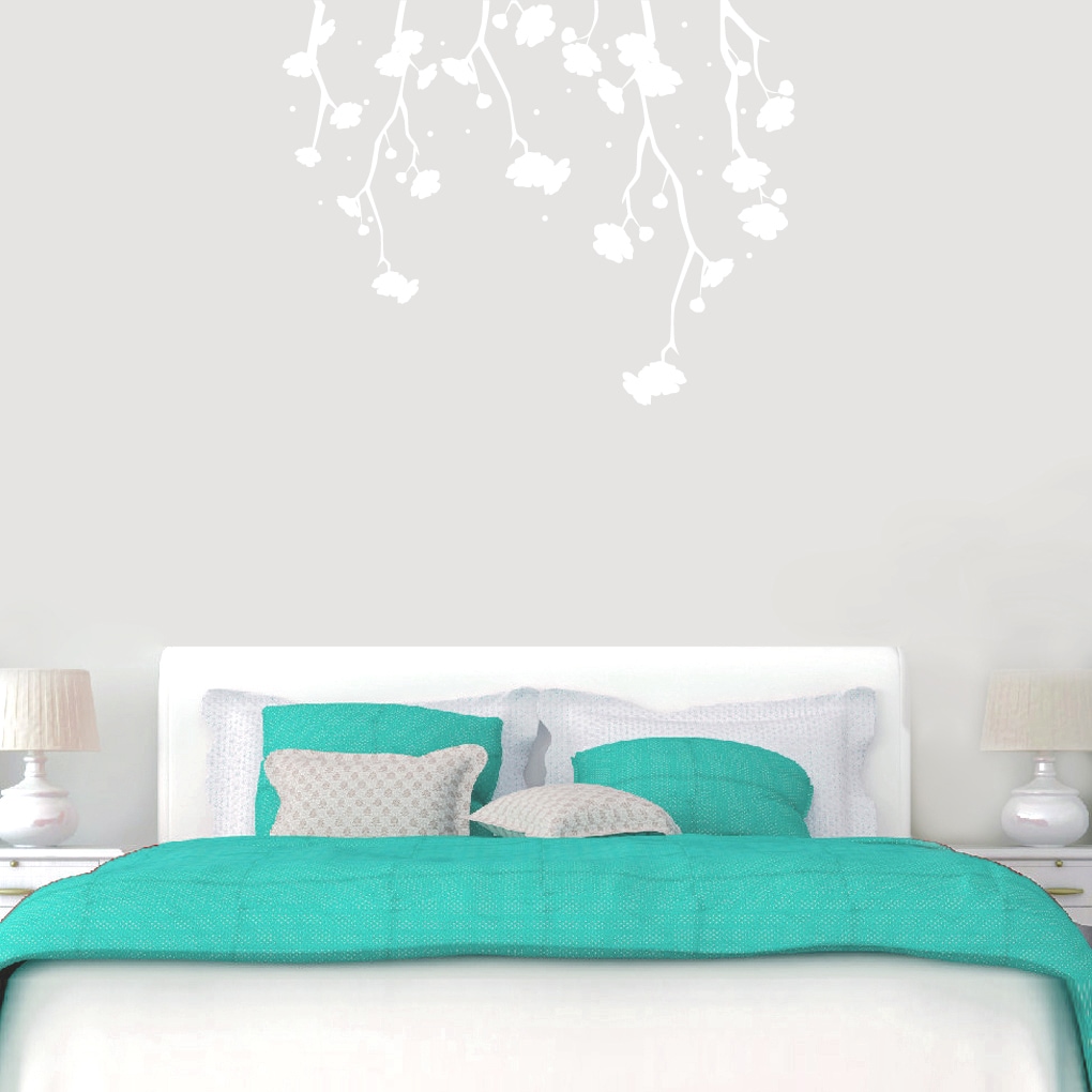 HANGING FLOWERS WALL Decal 48inch wide x 38inch tall 44.99 PicClick