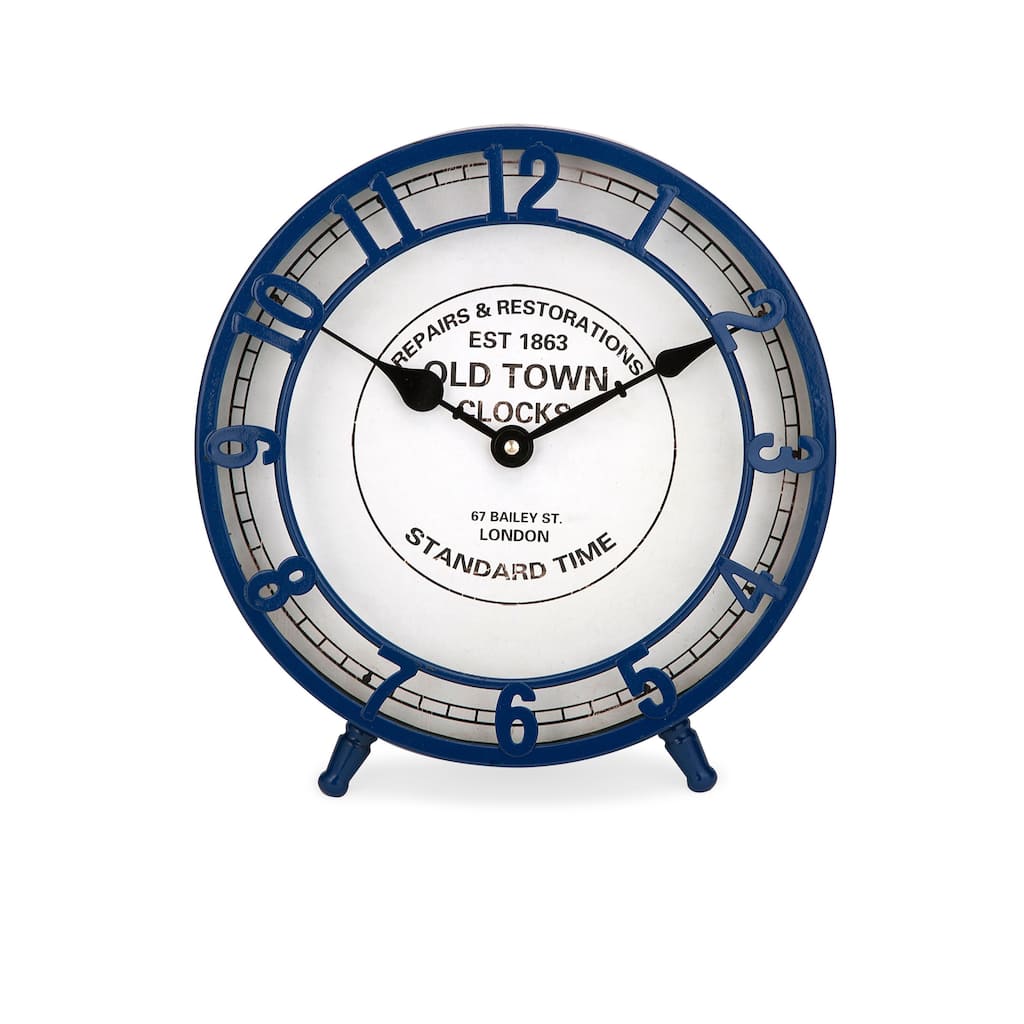 Essentials Marine Blue Desk Clock