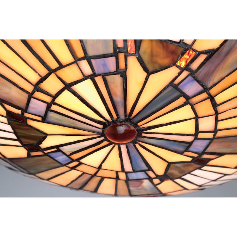 Quoizel Inglenook Tiffany-style Medium Floating Flush-mount Light Fixture