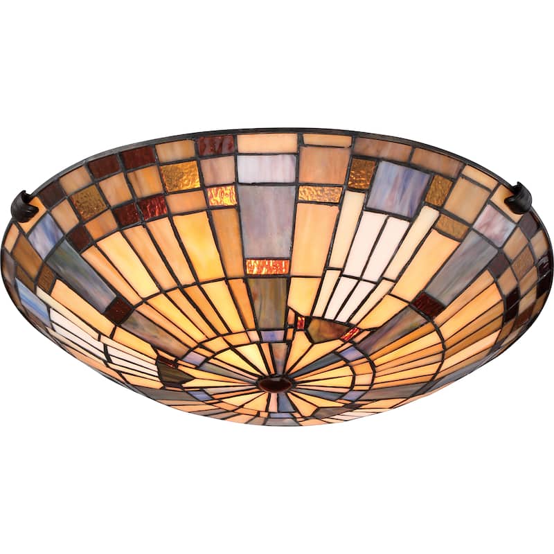 Quoizel Inglenook Tiffany-style Medium Floating Flush-mount Light Fixture