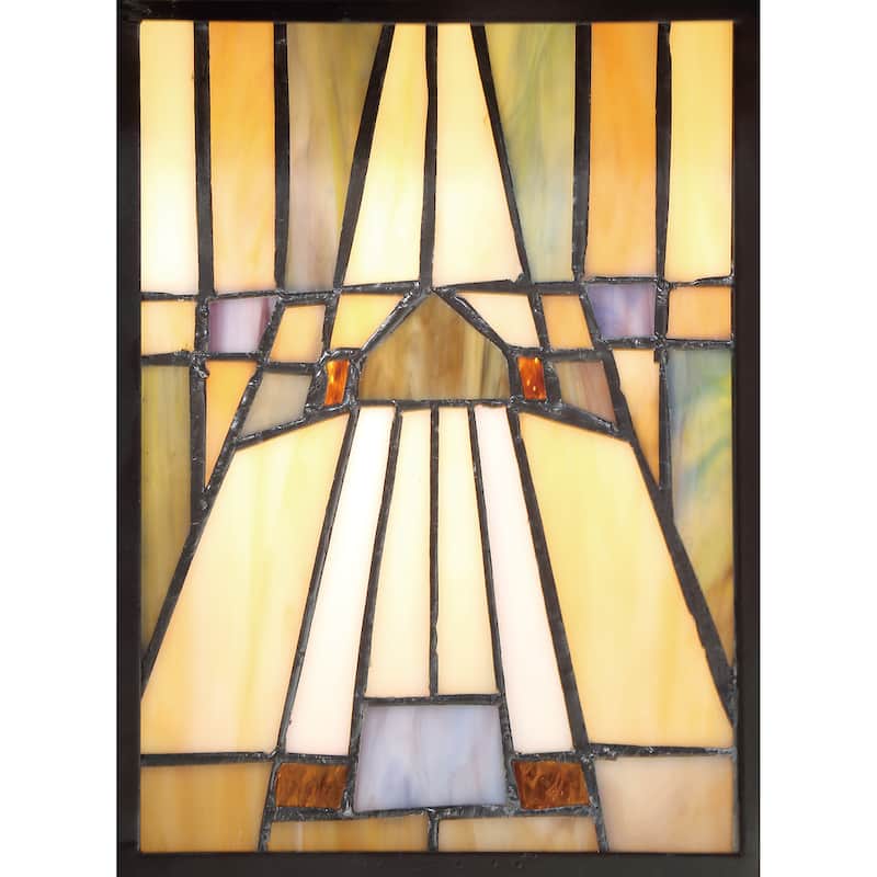 Copper Grove Pukotala Tiffany-style Rectangular Desk Lamp