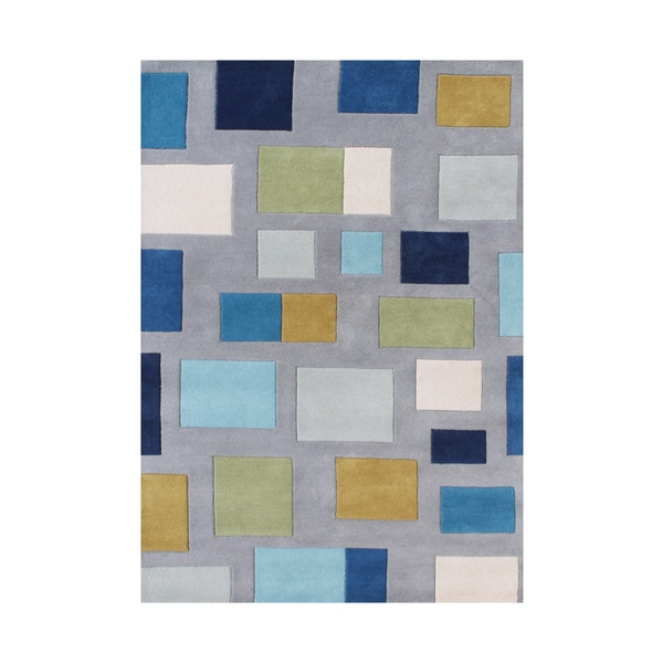 Alliyah Handmade Flint Grey New Zealand Wool / Art Silk Rug - 8' x 10'