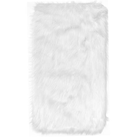 Home Dynamix Arctic Collection Modern Machine Made Faux Fur Area Rug - 30 x 47