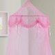 preview thumbnail 2 of 25, Buttons and Bows Kids' Collapsible Hoop Sheer Bed Canopy
