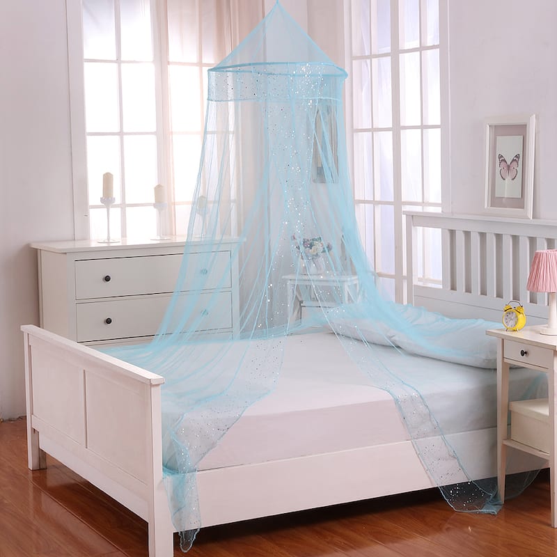 Sheer Galaxy Collapsible Hoop Kids Bed Canopy