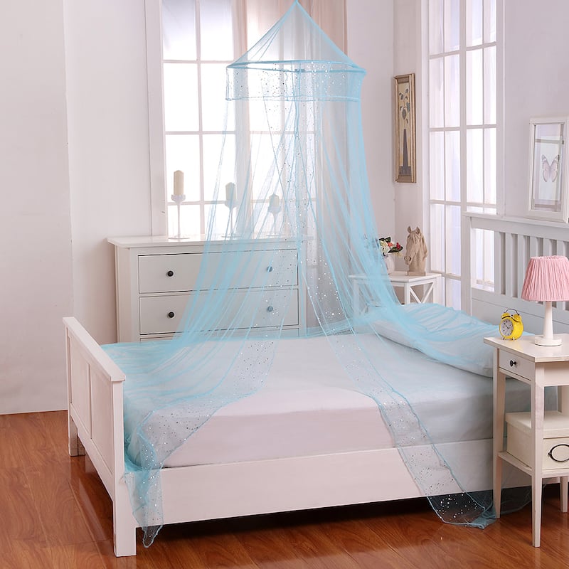 Sheer Galaxy Collapsible Hoop Kids Bed Canopy