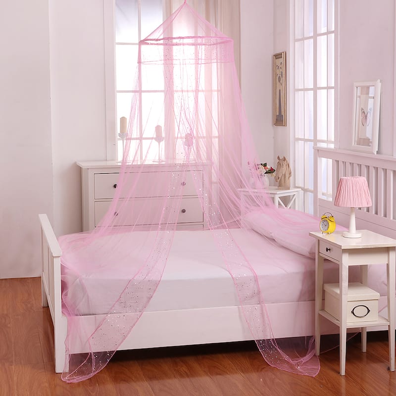 Sheer Galaxy Collapsible Hoop Kids Bed Canopy