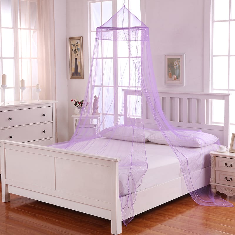 Sheer Galaxy Collapsible Hoop Kids Bed Canopy