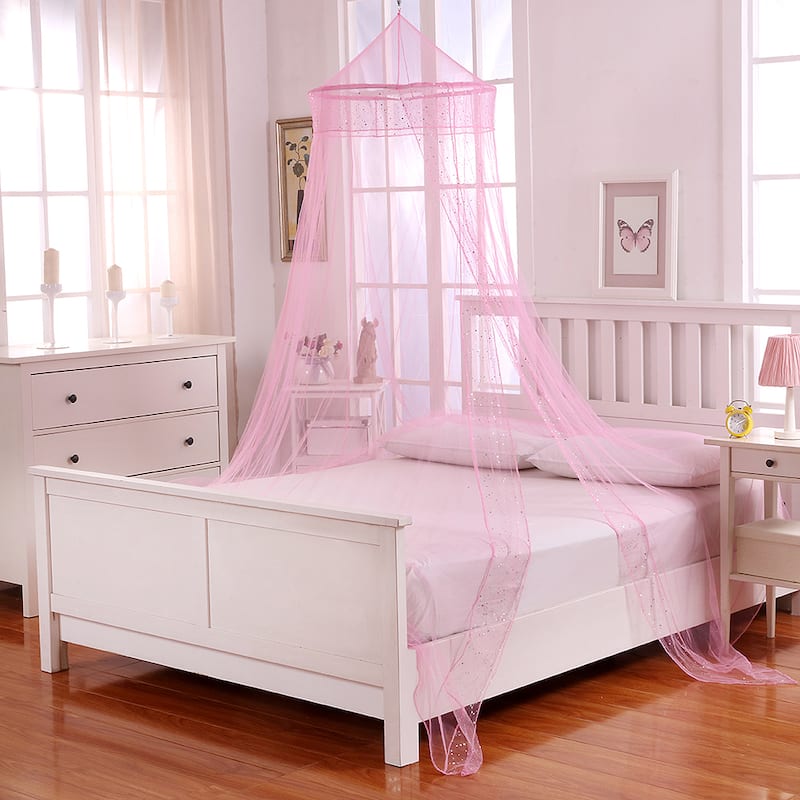 Sheer Galaxy Collapsible Hoop Kids Bed Canopy